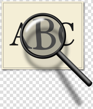 Paper Clipart Magnifying Glass   Magnifying Glass With Letters  HD Png Download