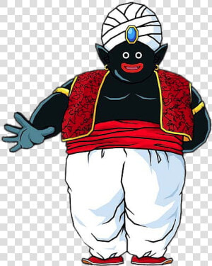 Dragon Ball Character Mr Popo Waving   Black Fat Cartoon Characters  HD Png Download