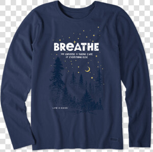 Women S Breathe In The Stars Long Sleeve Crusher Tee   Patagonia Shirt Png  Transparent Png