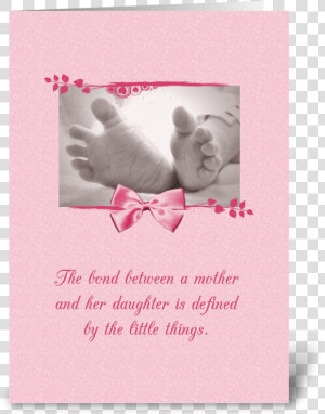 Pink Baby Girl Congratulations Baby Feet Greeting Card   Congratulations Card New Born Girl  HD Png Download