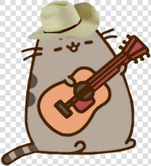  pusheen  cat  guitar  mexico  ranch   Pusheen Stickers  HD Png Download