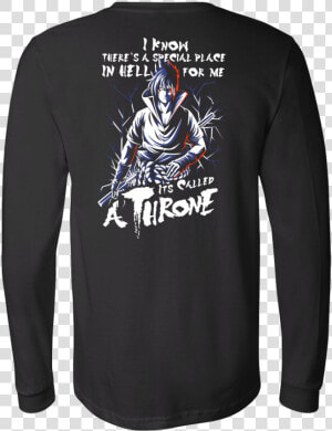 Naruto Sasuke Uchiha Stay On Throne Long Sleeve T Shirt   Sasuke Uchiha For Android  HD Png Download