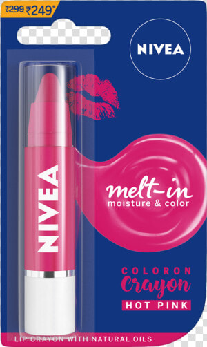 Nivea Coloron Lip Crayon Pop Red  HD Png Download