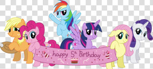 Transparent Happy Birthday Banner Background Png   My Little Pony 5th Birthday  Png Download