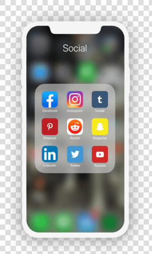 Social Media Screening   Transparent Phone Social Media  HD Png Download