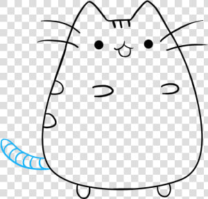 How To Draw Pusheen The Cat   Easy Cat Drawing  HD Png Download