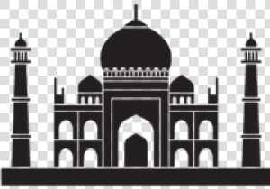 Black And White Taj Mahal Clipart  HD Png Download