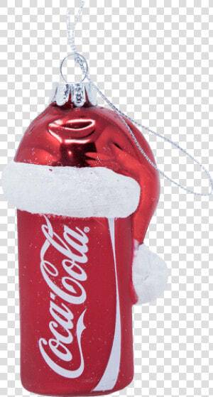 Coca cola Can With Santa Hat Glass Ornament   Coca Cola Aesthetic Png  Transparent Png