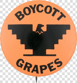 Boycott Grapes Orange Cause Button Museum   United Farm Workers Flag  HD Png Download