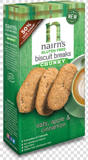 Apple  amp  Cinnamon   Nairns Gluten Free Biscuit Breaks Oats Apple Cinnamon  HD Png Download