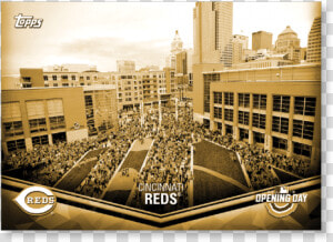 Cincinnati Reds 2018 Topps Opening Day Baseball Opening   Skyline  HD Png Download