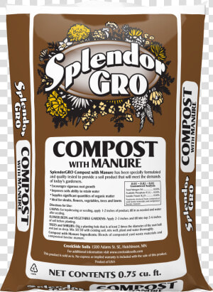 Splendor Gro Compost With Manure Bag   Puppy  HD Png Download