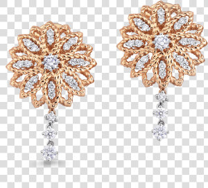 Roberto Coin Barocco 18k Rose Gold And 18k White Gold   Earrings  HD Png Download