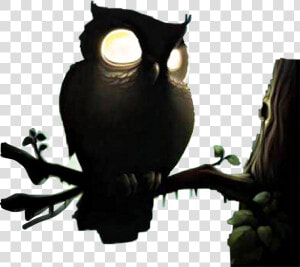  owl  halloween  camping  scary  night  evil  watchingyou   Creepy Owl For Halloween  HD Png Download