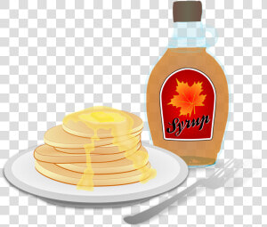 Food breakfast pancake   Pancakes And Maple Syrup Clipart  HD Png Download