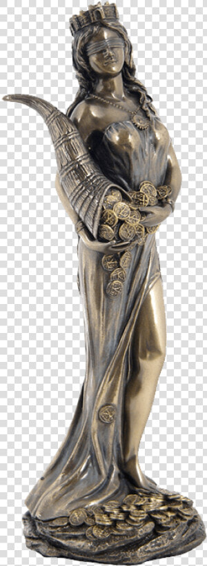 Fortuna Statue   Greek Goddess Bia Statue  HD Png Download