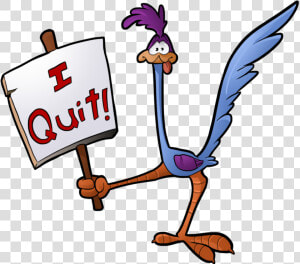  roadrunner  iquit  quit  quits   Road Runner Looney Tunes  HD Png Download