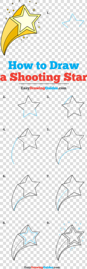 How To Draw Shooting Star   Shooting Star Drawing Easy  HD Png Download