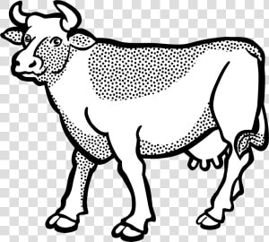 Lineart Clip Arts   Pair Of Cows Clipart  HD Png Download