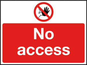 No Access With Hand Stop Symbol Sign Title No Access   Sign  HD Png Download