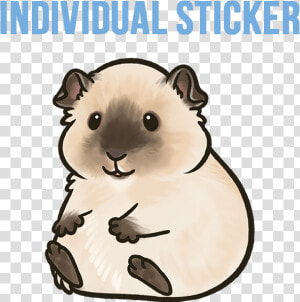 Californian Guinea Pig Sticker 3 Sizes Available   Cartoon Guinea Pig Outline  HD Png Download