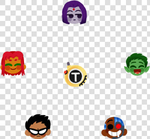 Teen Titans Emoji Stickers Available On Redbubble Here   Teen Titans Go Emojis  HD Png Download