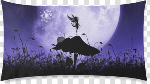 A Beautiful Fairy Dancing On A Mushroom Silhouette   Reindeer  HD Png Download