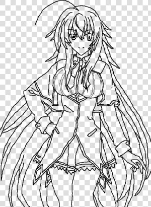 Rias Gremory Black And White  HD Png Download