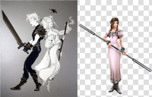 Worst best Nomura Designs   Amano Final Fantasy Vii  HD Png Download