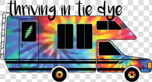 Thriving In Tie Dye   Tie Dye Camper  HD Png Download