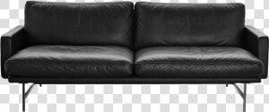 Fritz Hansen Fh Lissoni Sofa Pl112 Black Elegance Leather   Fritz Hansen Lissoni Sofa  HD Png Download