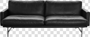 Fritz Hansen Fh Lissoni Sofa Pl112 Black Elegance Leather   Fritz Hansen Lissoni Sofa  HD Png Download