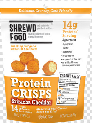 Sriracha Cheddar Protein Crisps   Snack  HD Png Download