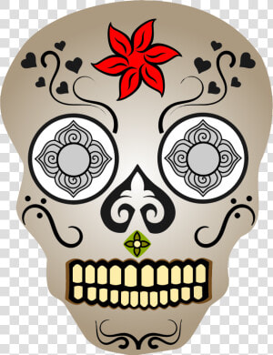 Ornate Skull 2 Clip Arts   Easy Sugar Skull  HD Png Download