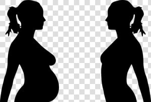 Pregnant And Non Pregnant  HD Png Download