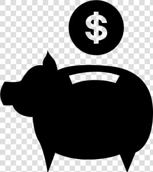 Piggy Bank Icon Png   Black Piggy Banks Png  Transparent Png