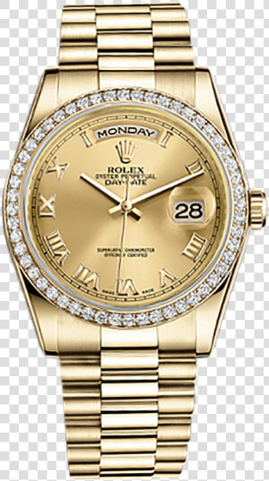 Rolex Day Date 36 White Gold  HD Png Download