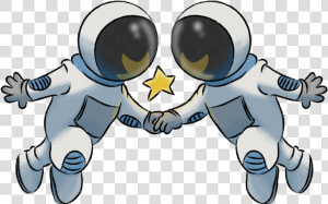 Trippy Astronaut Png   Astronaut In Space Cartoon  Transparent Png