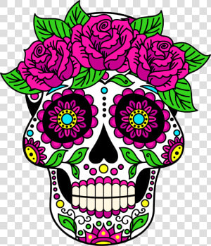 Dead Of The Dead Sugar Skull Clipart   Png Download   Day Of The Dead Skull Png  Transparent Png