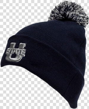 U State Cuff Pom Pom Beanie Navy   Beanie  HD Png Download