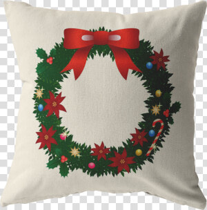 Christmas Wreath Decorative Stuffed Pillows   Day International Plastic Bag Free Day  HD Png Download