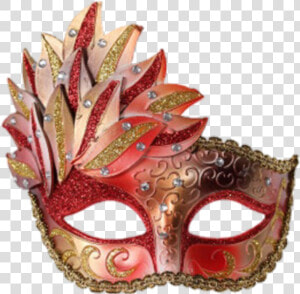  gold  mardigras  carnival  mask  feathers  red   Pretty Mardi Gras Masks  HD Png Download