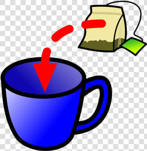 Symbol Drinks Tea   Put A Tea Bag In A Cup  HD Png Download