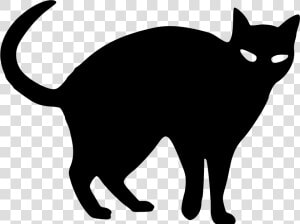 Black Cat Kitten Halloween Clip Art   Black Cat Easy Drawing  HD Png Download