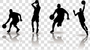 Basketball Football Clip Art   Basketball Silhouette Vector  HD Png Download