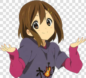 And This Ladies And Gentlemen   Transparent Anime Girl Shrug  HD Png Download