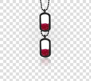 Ruby Floating Dog Tags Pendant   Dogtags Diamonds  HD Png Download