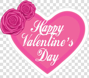 Happy Valentine S Day In Pink Heart   Happy Valentines Day Pink Heart  HD Png Download