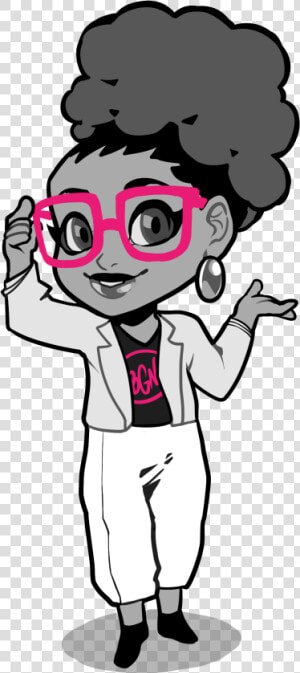 Black Girl Nerds Logo Clipart   Png Download   Smart Black Girl Cartoon  Transparent Png