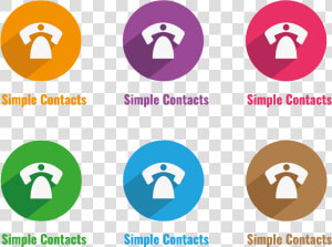 Simple Contacts Colors   Graphic Design  HD Png Download